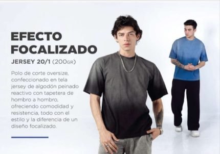 POLO OVERSIZE EFECTO FOCALIZADO ALGODON 20/1
